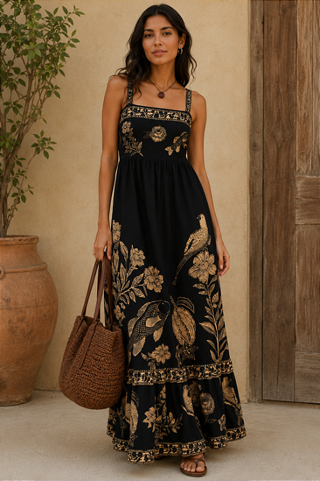 Vestido Jardim de Cordel (sem troca)