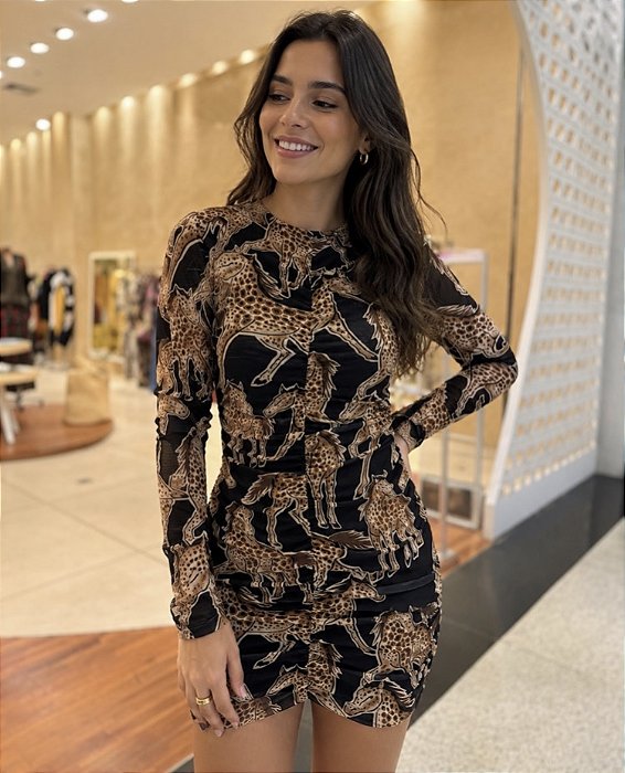 Vestido Curto Cavalo Onça (sem troca)
