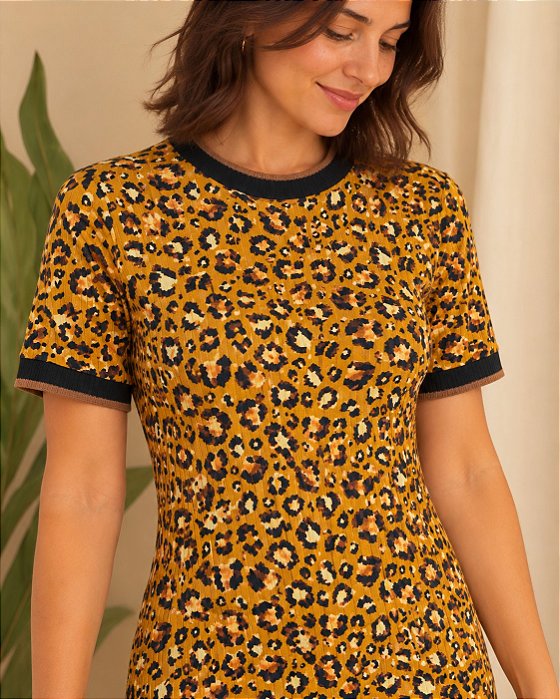 Vestido Rib Midi Solte a Fera