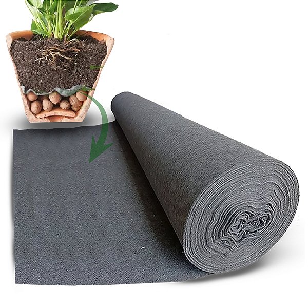 Manta Bidim Geotêxtil Drenagem Solo Vaso Jardim 10m² 10x1 Mt
