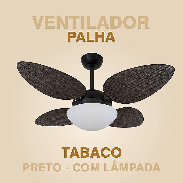 VENTILADOR PALHA TABACO PRETO