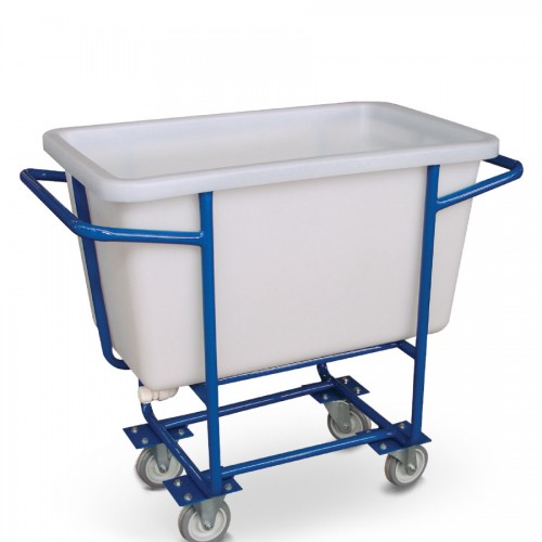 Carro Cuba Branco 430L Com Estrutura Metálica - Bralimpia - EM430