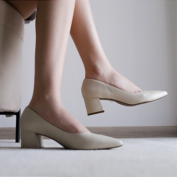 Scarpin Celina Off White - Karine Daher
