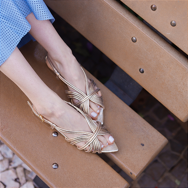 Sandália Helen Champagne - K Daher