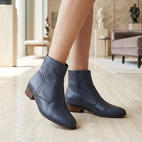 Bota Regina Pelinho Azul Marinho - K.Daher