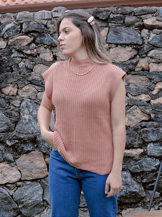 blusa colete tricot