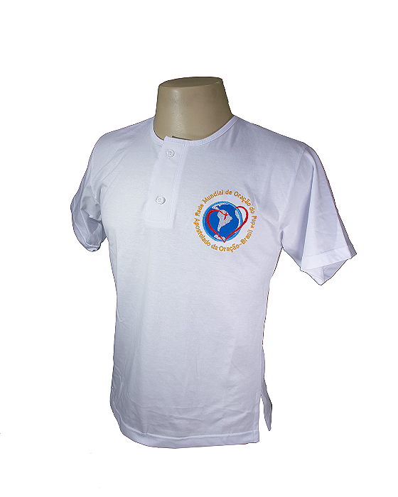 CAMISETA APOSTOLADO REDE MUNDIAL  COM BOTÃO