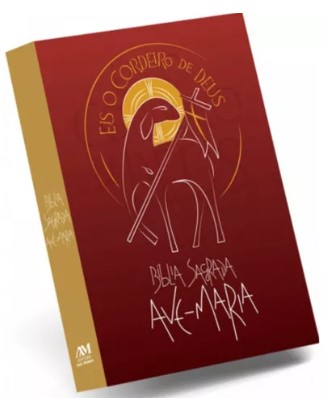 BIBLIA  CORDEIRO DE DEUS CAPA CRISTAL - VINHO