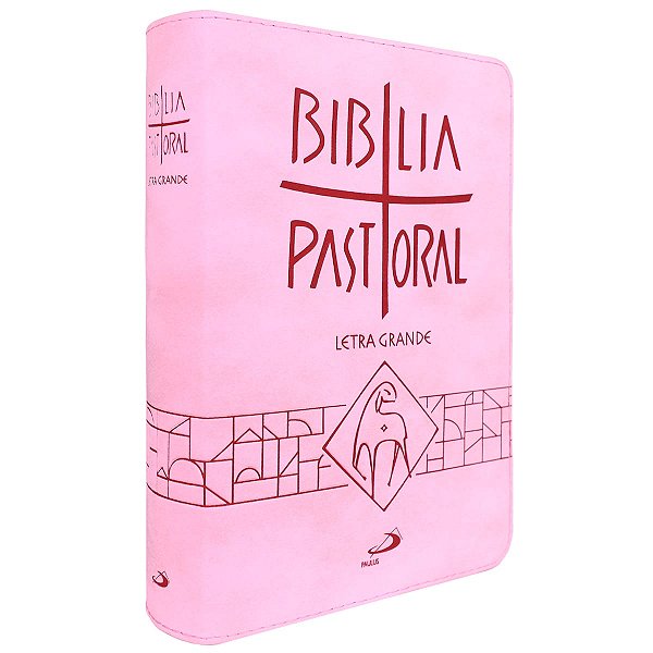 NOVA BIBLIA P LG MEDIA ZIPER ROSA LETRA GRANDE ROSA