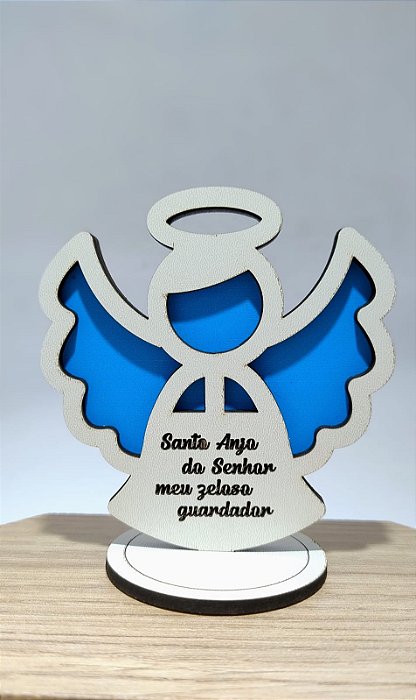 SANTO ANJO COM BASE AZUL