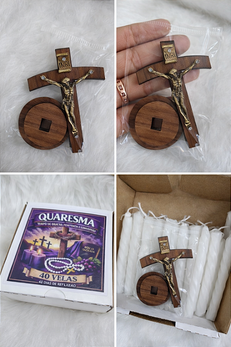 KIT 40 VELAS QUARESMA IGREJA
