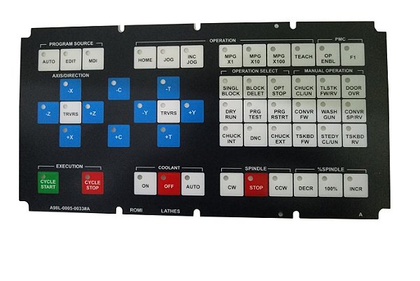 Membrana CNC MACH 10 Fanuc tornos ROMI Galaxy / cosmos