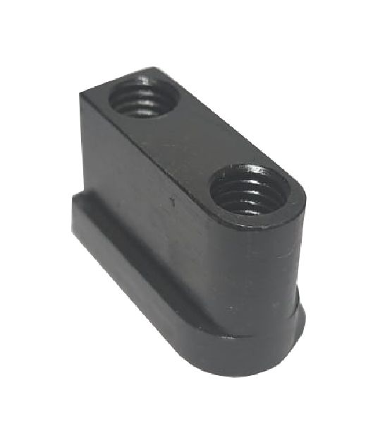 Porca T placa onça PP200 M10 2 furos cnc romi / nardini