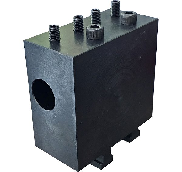Suporte gang furação Ø25mm torno cnc romi centur 30 / 30r