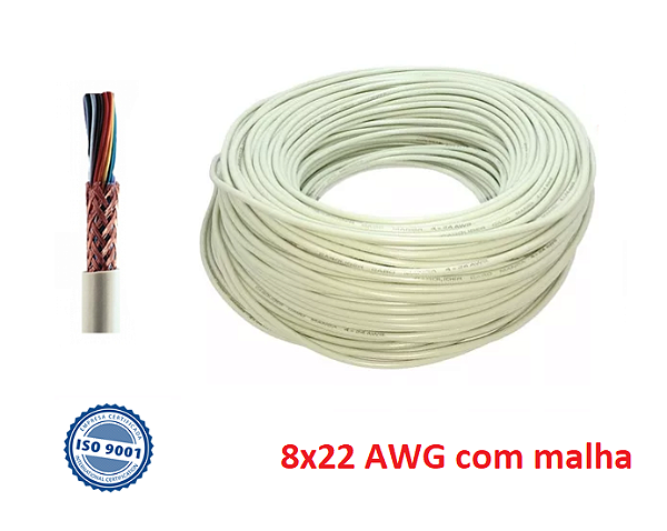 Cabo Manga 8x22awg C/malha P/refletor Piscina Automação