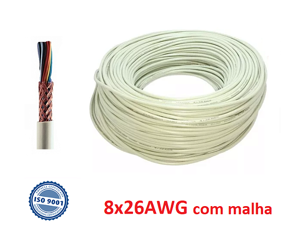 Cabo Manga 8x26awg C/malha P/refletor Piscina Automação