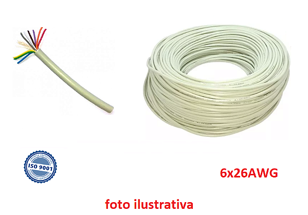 Cabo Manga 6x26awg P/refletor Piscina Led Automação