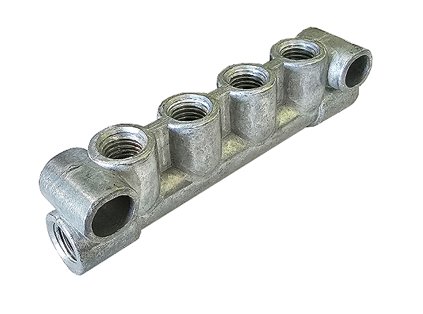 Barra distribuidora Lubrificação CNC 6 saídas M8