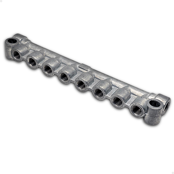 Barra distribuidora Lubrificação CNC 10 saídas M8