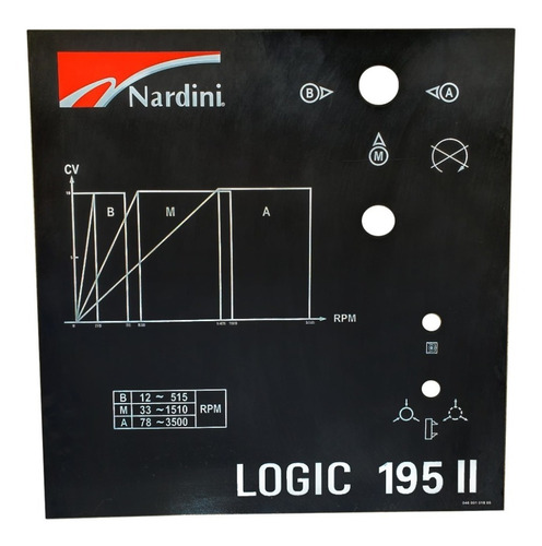Tabela De Velocidade Torno Logic 195 Ii Nardini - Nova