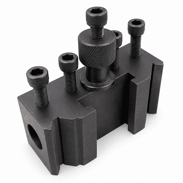 Suporte Troca Rápida Prisma 130mm Torno Cnc com Furo Lateral