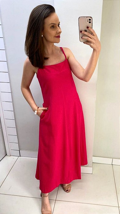 Vestido pink de alcinha