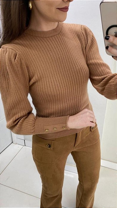 Blusa Princesa Bufante Modal Bege