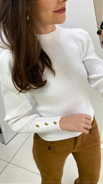 Blusa Princesa Bufante Modal Branca