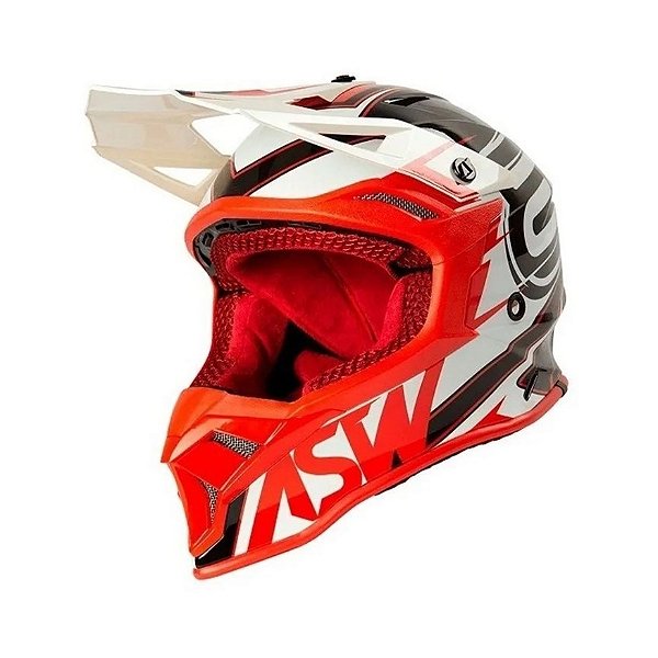 Capacete Asw Fusion 2.0 Blade Preto Vermelho Branco - RF116 Sua Loja  Off-road