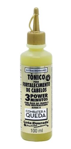 Tônico Power 3 Minutos Extrato De Alho E Cravo Gota Dourada 100Ml