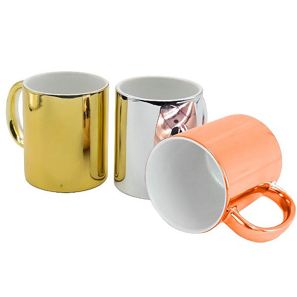 Caneca de Cerâmica Espelhada Colorida (P/ Sublimação)