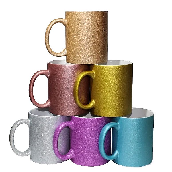 Caneca de Glitter Para Sublimação