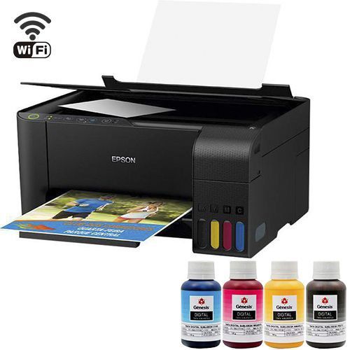 Impressora Sublimática Epson L3250 A4 (P/ Sublimação) + kit tintas sublimáticas gênisis