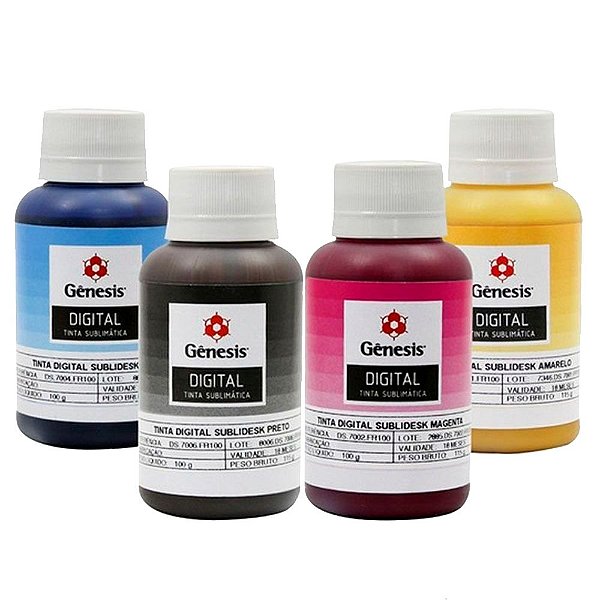 Tintas Gênesis para Sublimação - 100 ml - impressão de alta definição