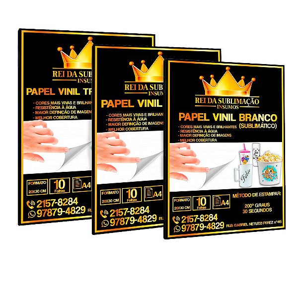 Papéis Vinil p/ Sublimação