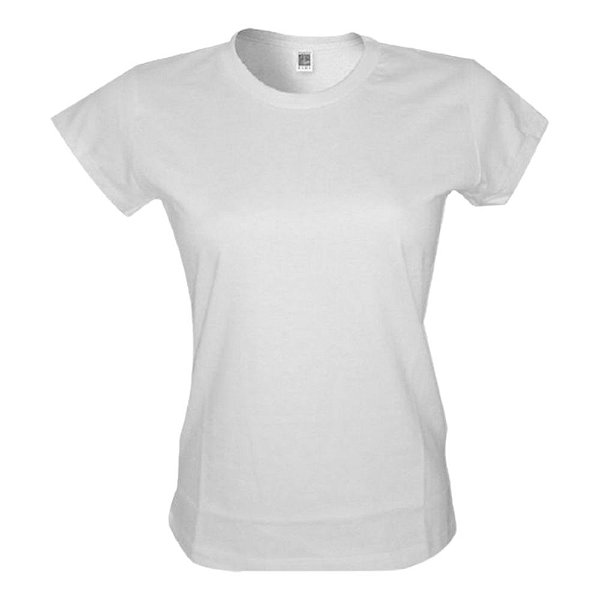 Camiseta Poliéster Baby Look Branca P ao GG  (P/ Sublimação)