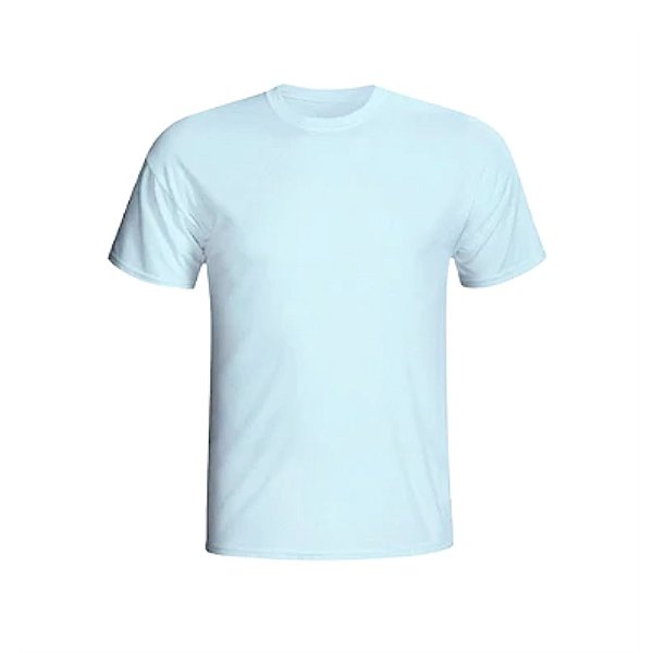 Camiseta de Poliéster Azul P ao GG (P/ Sublimação)