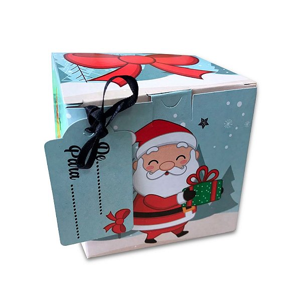 Caixinha de Natal Pct/6 Unidades - Papai Noel