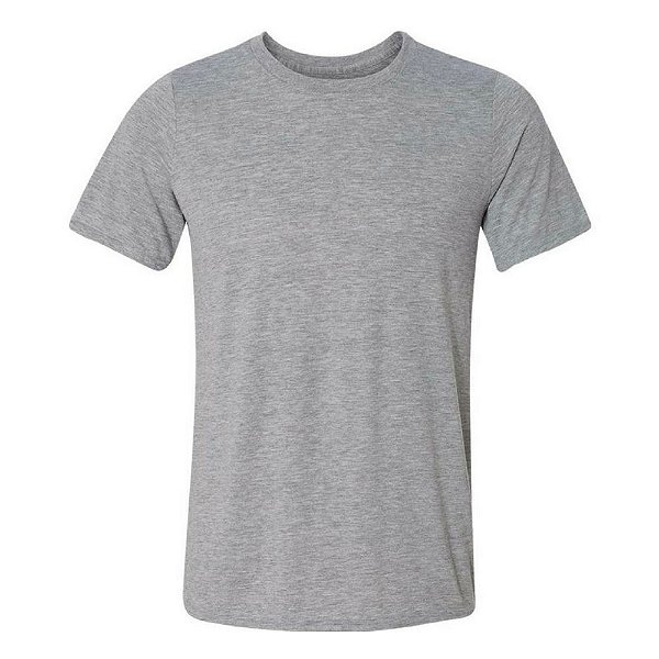 Camiseta de Poliéster Cinza Mescla do P ao GG (P/ Sublimação)
