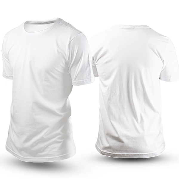 Camiseta de Poliester PREMIUM Branca Unissex P ao GG (P/ Sublimação)