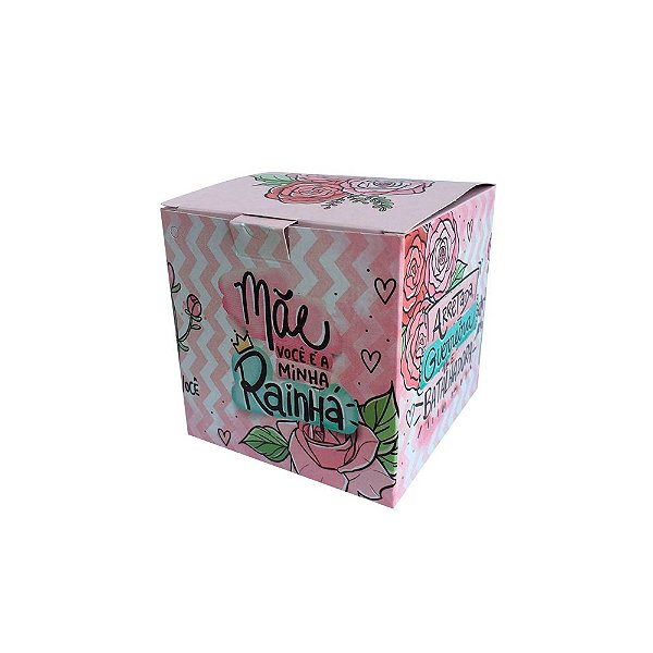 Caixinha de Caneca "Mãe Você é Minha Rainha" Pct c/ 10 Unidades
