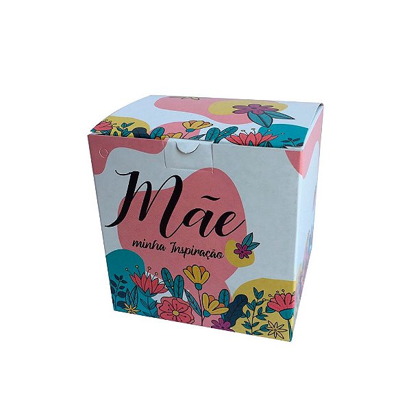 Caixinha de Caneca "Mãe Minha Inspiração" Pct c/ 10 Unidades