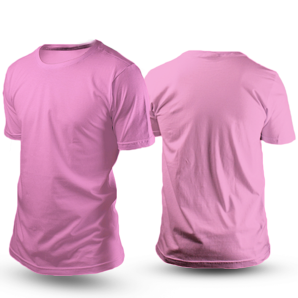 Camiseta de Poliéster Rosa Unissex P ao GG (P/ Sublimação)