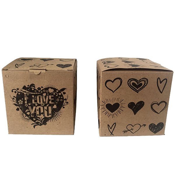 Caixinha de Caneca " I Love You " Pct c/ 12 Unidadess