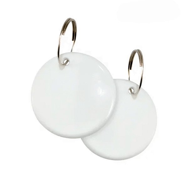 Chaveiro Redondo de Polimero - PCT c/ 10 un