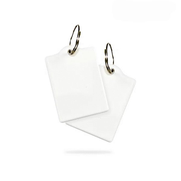 Chaveiro Retangular de Polimero - PCT c/ 10 un