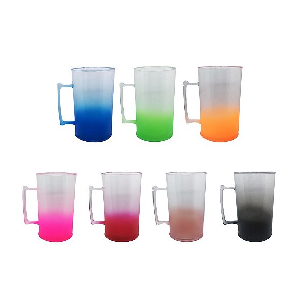 Caneca Chopp Cristal de Acrílico Degradê