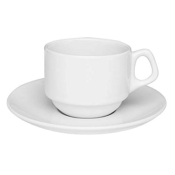 Xícara Cerâmica 150 ml com Pires (P/ Sublimação)