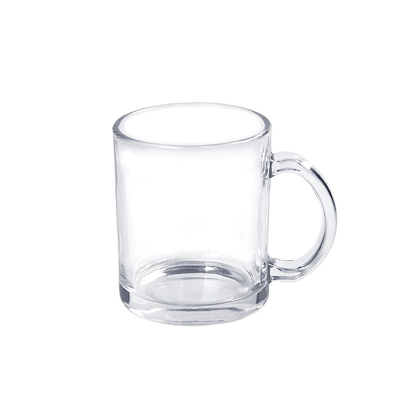 Caneca de Vidro Cristal 325ml para Sublimação | Qualidade Premium