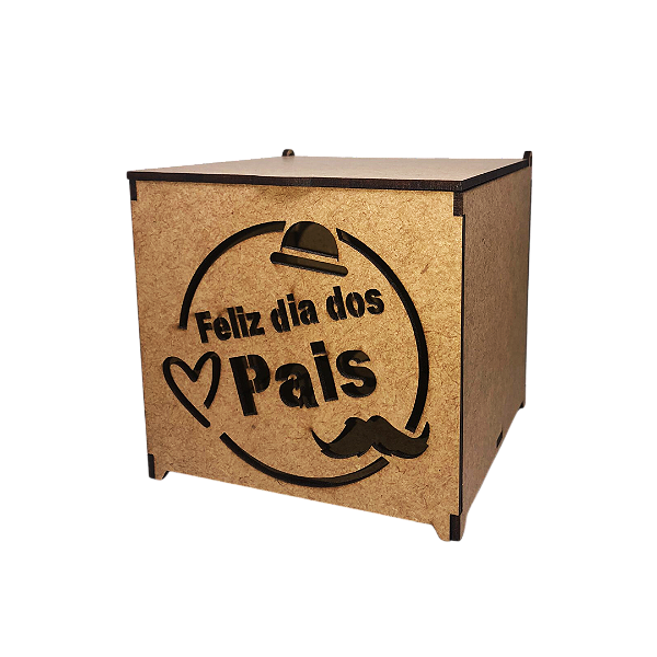 Caixinha para Caneca de MDF " Feliz dia dos Pais" ( bigode)